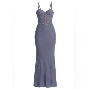 JLUXLABEL Sleeveless Knit Maxi Dress in Dusty Blue